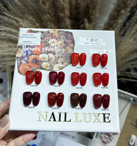 高品质 15 毫升红色全套指甲油凝胶套装，持久闪亮，美甲浸泡式 LED 紫外线凝胶指甲油 - Product Image 6