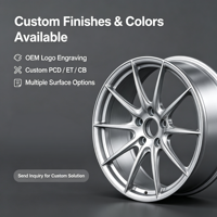 Tempa Khusus 12000T |   Standar DOT |   MOQ 4 18-24 Gloss Black Multi Face Multi Spoke Velg Aluminium Alloy Baru Garansi 6 Tahun