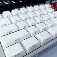 Capuchons de touches personnalisés en PC+ABS PBT avec gravure positive, motif cœur rouge, sublimation thermique, pour clavier mécanique