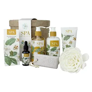 Kwaliteit Bloem Zeep Essentiële Olie Body Scrub Bad Spa Gift Set Voor Vrouw