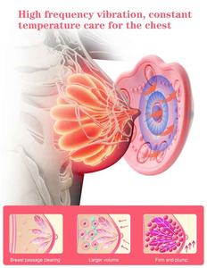Heating Massage Device Wireless Rechargeable Body <b>Massager</b> with Red Blue LED Function - Product Image 2