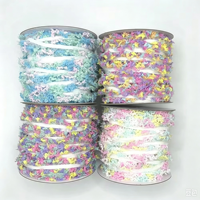 Bande élastique plissée en fil de nylon effet neige, motif papillon, extensible et moelleuse, couleurs assorties, faite à la main, pour ourlets de jupes et poignets - En stock