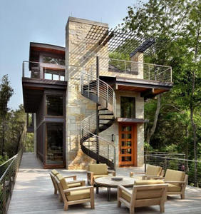 Scala a chiocciola mentale esterna esterna residenziale esterna scala a caldo scala a chiocciola in acciaio dolce - Product Image 3