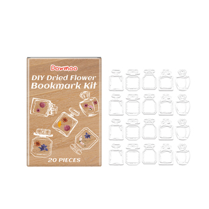 Dowmoo fatto a mano fai da te e secco fiore segnalibro Kit di vetro trasparente decorazione della bottiglia fatta a mano a secco di fiori adesivi per tende di fiori pressatura - Product Image 1