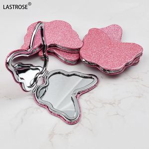 Private Label Small Travel Makeup <b>Mirror</b> Cute Luxury Pink Butterfly Double Side Pocket <b>Compact</b> Folding <b>Mirrors</b> - Product Image 3