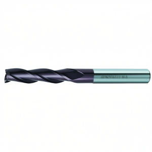 Fresa de carburo estándar Ttake Ta1405 de 3 filos con recubrimiento Nano TiAln, hélice de 30 grados, serie extra larga - Product Image 2