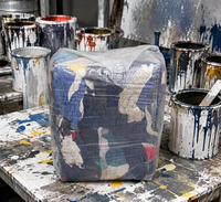 Chiffons en coton colorés pour usage marin et industriel - Chiffons absorbants d'huile écologiques