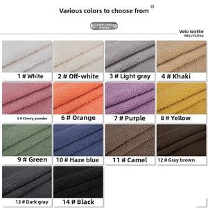 En Stock approvisionnement couleur unie 100% Polyester fausse fourrure agneaux laine tissé polaire tissu pour manteau couverture - Product Image 6