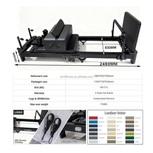 Riformer Pilates Pieghevole Portatile <span class=keywords><strong>per</strong></span> <span class=keywords><strong>Casa</strong></span>, Design Salvaspazio in Alluminio con Resistenza Regolabile <span class=keywords><strong>per</strong></span> Allenamento Total Body - Product Image 5