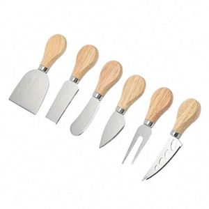 Premium 4-Piece Eco-Friendly <b>Cheese</b> <b>Knife</b> <b>Set</b> Acacia Wood Handles Stainless Steel Blades Metal Construction for Restaurant Use - Product Image 3