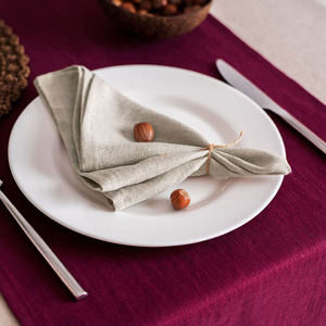 High Quality Light Pink Modern Linen Napkin Cloth Reusable Plain Style <b>Table</b> Napkin for Parties Summer for Restaurants Hotels - Product Image 1