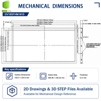 Modul LCD TFT Industri BOE GV185FHM-N10 18,5 Inci 1920x1080 FHD 30 Pin LVDS Wide Temp dengan Driver LED Terintegrasi