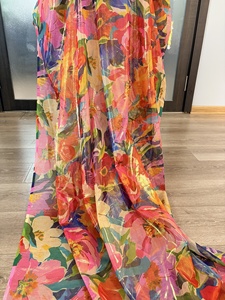 Toub Sudanés para Mujer, Diseño Islámico Árabe, Estampado Digital, Sello Dorado, Dubai, Voile Japonés para Fiesta - Product Image 1
