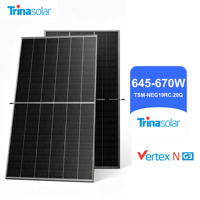 Panneaux solaires Trina TSM-NEG19RC.20Q 645-670W 645w 650w 655w 660w 650w 670w N-type I-TOPCon BIFACIAL DUAL GLASS
