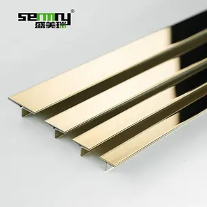 टाइल एक्सेसरीज 304 सिरेमिक टाइल प्रोफाइल रंगीन सजावटी धातु स्टेनलेस स्टील की दीवार t टाइल के लिए आकार ट्रिम सहायक उपकरण