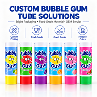 Tubes d'emballage multicouches en aluminium et plastique imprimés sur mesure avec bouchon à vis, contenants rechargeables pour confiture, miel et chewing-gum