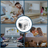 Projecteur LCD LED intégré Android 14 compact 1080P à mise au point automatique, courte focale, 2000 lumens, prise en charge 8K, WiFi6, design portable, pour les professionnels