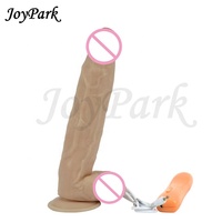JoyPark - Dildo Vibrador Negro de PVC de 12.2 Pulgadas y 10 Velocidades con Ventosa, Sin Ftalatos e Impermeable, Gran Venta