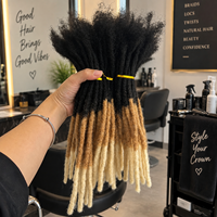 Extensions de dreadlocks en cheveux humains vierges 100% de qualité supérieure, dreadlocks afro crépus faits à la main, couleur ombrée, texture douce et naturelle