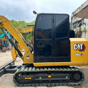 Mini-excavatrice sur chenilles CAT 306E2 d'occasion d'origine japonaise, 6 tonnes, avec peu d'heures de fonctionnement, y compris moteur, pompe et engrenages, matériel de construction - Product Image 2