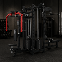 Nouvelle conception de machine de musculation commerciale 4-en-1 unisexe multi-stations pour la musculation des pectoraux, des épaules, du dos et des bras, pile de poids de 80 kg, Reyk