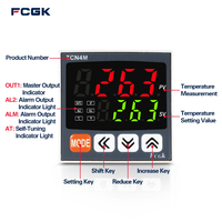 Controlador de Temperatura PID Inteligente Programable FCGK TCN4M, Pantalla LCD Digital, Construcción de Plástico, Higrómetro, Compatible con OEM/ODM