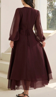 Robe YKD127 en tissu de qualité supérieure, couleur rouge vin, vêtements musulmans islamiques haut de gamme, hijabs, style décontracté, quotidien