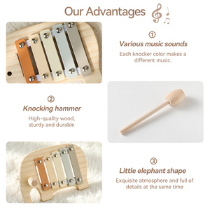 <span class=keywords><strong>Xylophone</strong></span> <span class=keywords><strong>en</strong></span> métal Glockenspiel 5 tons de haute qualité, instruments de percussion Orff pour enfants, <span class=keywords><strong>xylophone</strong></span> <span class=keywords><strong>en</strong></span> <span class=keywords><strong>bois</strong></span> OEM pour bébés - Product Image 2