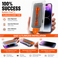 Protection d'écran anti-espion en verre pour iPhone 16 14 11 12 13 15 Pro Max 7 8 Plus Mini X Xr Xs, installation sans poussière