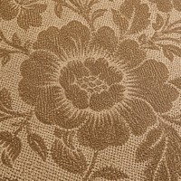 Tapis rond floral élégant, grand tapis circulaire marron antique, style tapisserie traditionnelle pour coin lecture et décoration intérieure