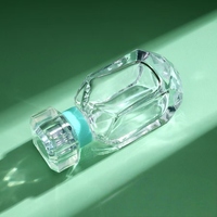 Flacon pulvérisateur vide en verre transparent de type pression, carré, pour cosmétiques, avec pompe de pulvérisation sérigraphiée, 100 pièces, pour mascara et shampoing