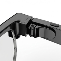 Lunettes intelligentes électrochromiques US Stock E09C à demi-cerclage en métal avec caméra 8MP, stabilisation d'image électronique (EIS) anti-tremblement et vidéo 1080p