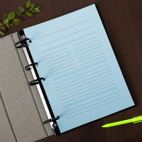 Binder Resep Cetak Kustom Dengan Lembar Pelindung Halaman Plastik Kartu Resep yang Dapat Diisi Buku Masak Keluarga