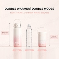 Chauffe-lait portable multifonction en promotion, chauffe-biberon détachable 500 ml, chauffe-lait facile à transporter et lavable