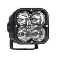 Feux de conduite LED de 3 pouces à faisceau combiné avec rétroéclairage ambre pour camion 4x4 tout-terrain et SUV