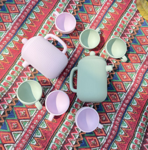 Juego <span class=keywords><strong>de</strong></span> Té <span class=keywords><strong>de</strong></span> Silicona para Bebés, Estilo Moderno, Juguetes <span class=keywords><strong>de</strong></span> <span class=keywords><strong>Cocina</strong></span>, Incluye Tetera para Niños Pequeños - Product Image 2