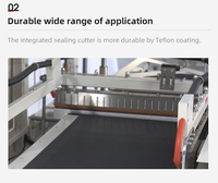 Scelleuse de type L Yujun FQL-550L à commande PLC avec dispositif de découpe pour machine de scellage thermorétractable pour la production d'emballages