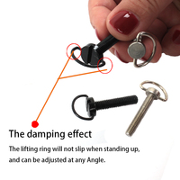 CNC roestvrij staal 1/4 D-ring cameraschroef statiefbevestiging verborgen duimschroef DSLR-accessoires waterdicht hoge precisie