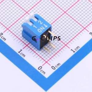 SMQP-02B-TP DIP Switch Switch ( Type: Piano Key )( Number of Switch Sections: 2 )( Lead Spacing: 2.54mm ) - Product Image 1