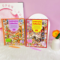 Libro de Pegatinas con Escenas Urbanas, Mini Centro Comercial, Pegatinas Decorativas Perfectas para Manualidades y Scrapbooking Infantil, Venta al Por Mayor