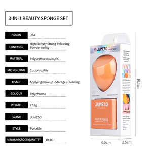 Frullatore per il trucco a forma di uovo di bellezza multicolore portatile con etichetta personalizzata in LatexFree - Product Image 6