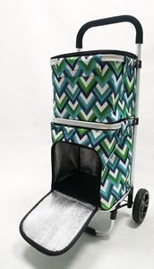 Fabriek Hitree Bedrukt Outdoor Camping Zware Trolleytas Draagbare 3-wielige Lichtgewicht Winkelwagen Kattentas - Product Image 2