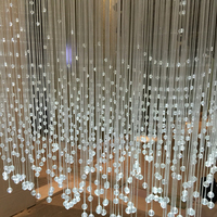 Lámpara de araña para exteriores, luces led de colores, iluminación de techo, estrellas, fibra óptica, resistente al agua