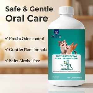 Spray Dental Protector de Encías para Mascotas Sin Alcohol OEM/ODM con Trehalosa, Regula la <span class=keywords><strong>Flora</strong></span> <span class=keywords><strong>Intestinal</strong></span> y Refuerza la Inmunidad de las Mascotas - Product Image 1