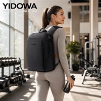 Sac à dos de voyage pour l'entraînement avec compartiment pour ordinateur portable, séparation sec/humide, poche latérale pour bouteille d'eau, port de charge USB, sac à dos de sport