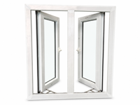 Fenêtres et portes en PVC résistantes aux impacts, fenêtre à battant en PVC résistant aux ouragans, double vitrage UPVC à économie d'énergie pour la maison
