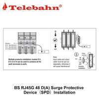 Protecteur de surtension PoE RJ45 CAT6 LAN 48V 1000 Mbps pour données Ethernet, dispositif de protection contre les surtensions SPD