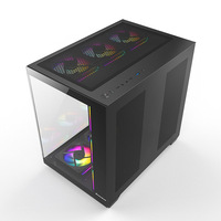 Boîtier PC Micro ATX personnalisé, boîtier de jeu, châssis de PC gamer, boîtier de bureau, boîtier d'ordinateur en verre trempé