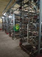 Nouvelle cage à poussins de type H à 3 niveaux, galvanisée à chaud, haute densité, entièrement automatique, équipement d'élevage avicole