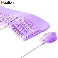 Clavier ergonomique sans fil MEETION DirectorC2 et combo souris verticale, repose-poignets, touches à profil bas, clavier à membrane